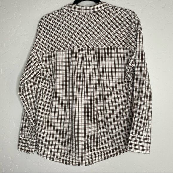 H&M Divided Brown Plaid Oversized Cotton Lightweight Flannel XXS - Picture 9 of 10
